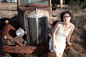 Emily Zisman in front of a truck